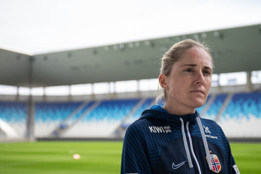 Head coach Gemma Grainger of the Norwegian women's national