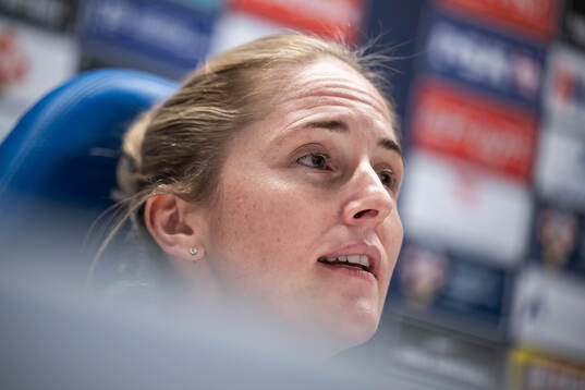 Head coach Gemma Grainger of the Norwegian women's national