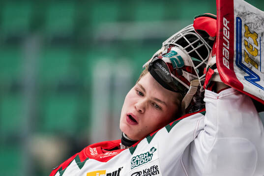 Frölundas målvakt Hugo Laring
