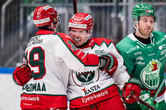 Frölundas Linus Öberg jublar