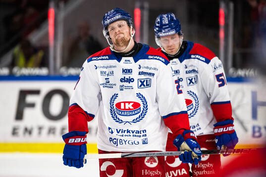 Oskarshamns Austin Wagner och Markus Nenonen deppar