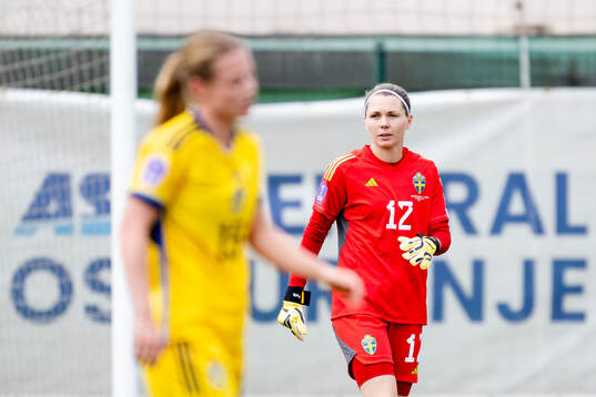 Goalkeeper Jennifer Falk of Sweden