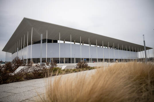 General exterior view of Opus Arena