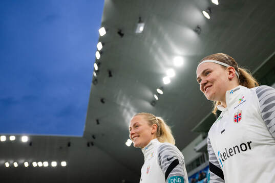 Signe Gaupset of Norway ahead the UEFA Women's Nations