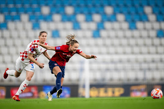 Ana Jelencic of Croatia and Caroline Graham Hansen of Norway