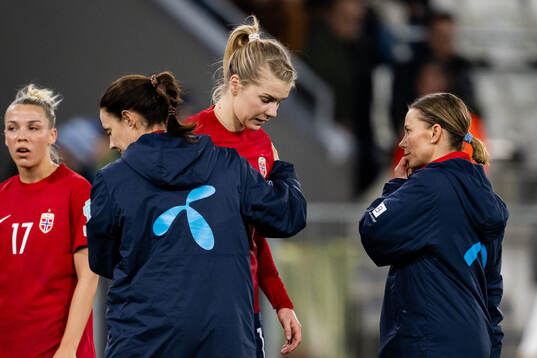 Ada Hegerberg of Norway in pain