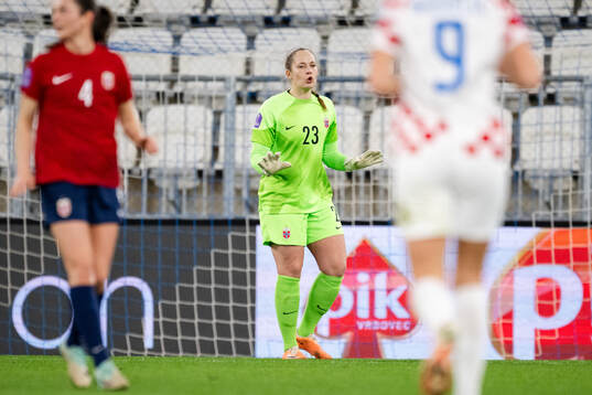 Goalkeeper Aurora Mikalsen of Norway