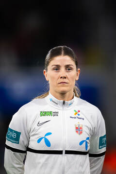 Maren Mjelde of Norway at lineup