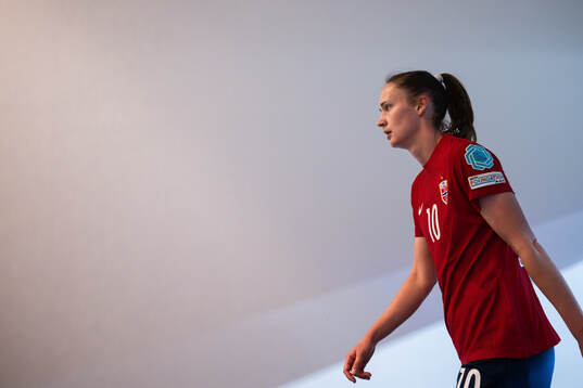 Caroline Graham Hansen of Norway at halftime