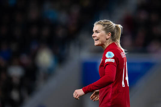 Ada Hegerberg of Norway celebrates the 0-1 goal