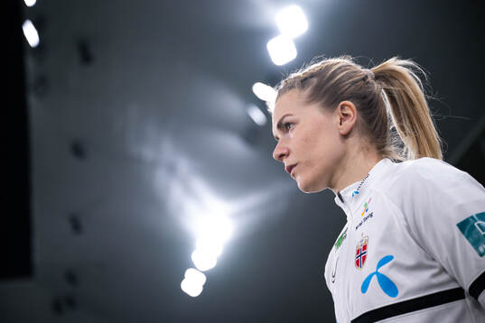 Ada Hegerberg of Norway enters the pitch