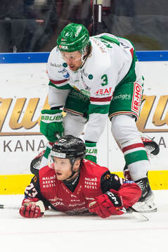Malmö Redhawks Christoffer Forsberg och Rögles Michael