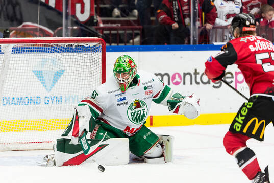 Rögles målvakt Christoffer Rifalk och Malmö Redhawks