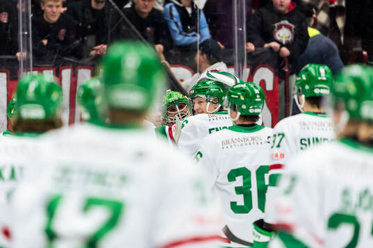 Rögles målvakt Christoffer Rifalk jublar