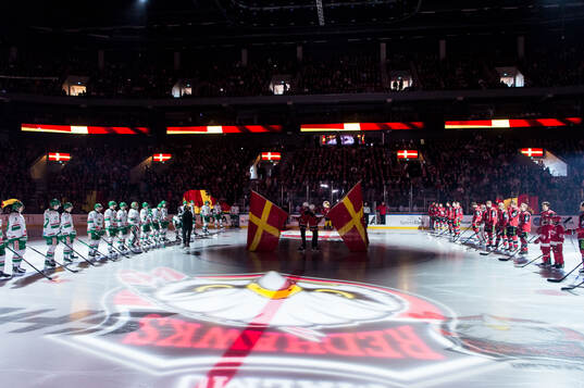 Malmö arena innan ishockeymatchen i SHL mellan Malmö