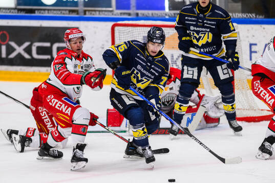 Frölundas Max Friberg  och HV71s Radan Lenc