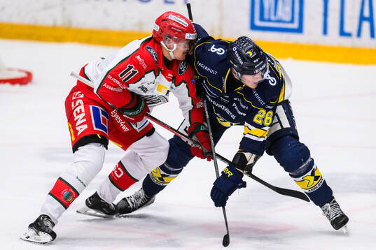 Frölundas Erik Borg och HV71s Tommi Tikka