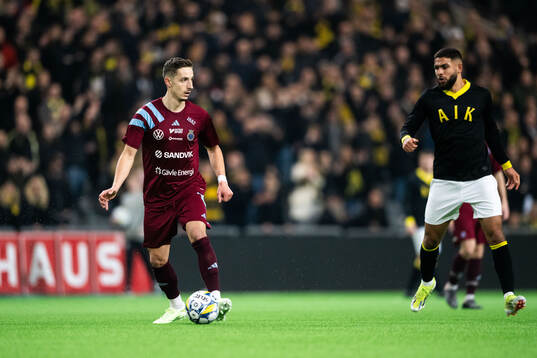Gefles Lukas Browning Lagerfeldt och AIKs Omar Faraj