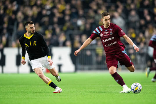 AIKs Ioannis Pittas och Gefles Lukas Browning Lagerfeldt