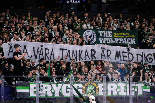 Tifo för Färjestads Per Åslund