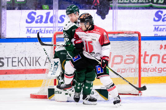 Färjestads Joel Nyström och Örebros Danick Martel