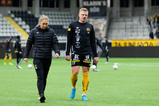 Elfsborgs Per Frick innan fotbollsmatchen i Svenska Cupen