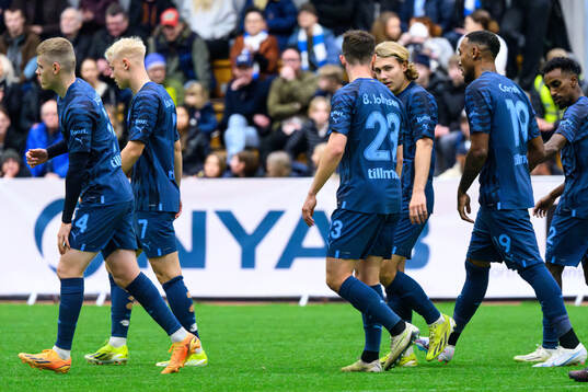 Malmö FFs Lasse Berg Johnsen och Sebastian Nanasi