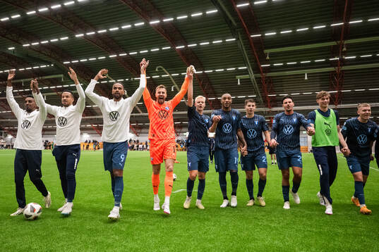 Malmö FFs spelare jublar