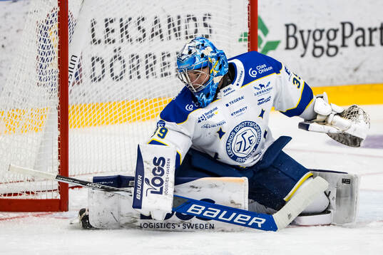 Leksands målvakt Filip Larsson