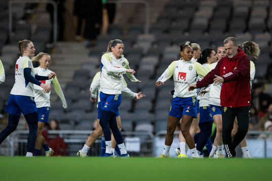 Olivia Schough and Madelen Janogy of Sweden of the women's