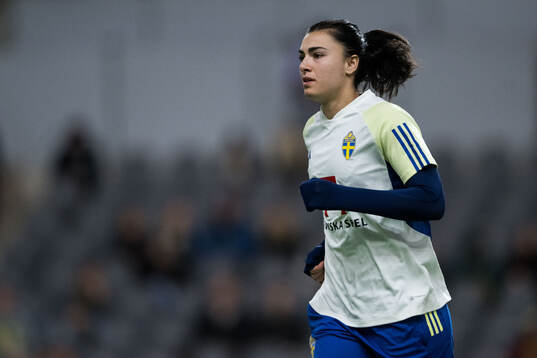 Goalkeeper Zecira Musovic of Sweden of the women's national