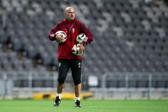 Assistant coach Magnus Wikman of Sweden of the women's