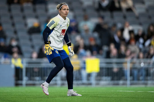 Goalkeeper Jennifer Falk of Sweden of the women's national