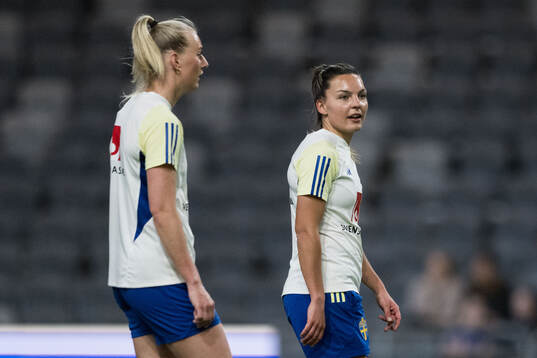 Stina Blackstenius and Johanna Rytting Kaneryd of Sweden of