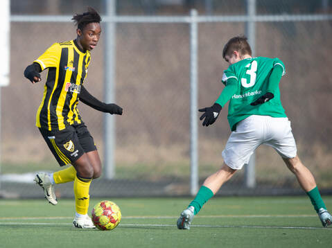 IFK Hässleholms Wisdom Anaedo i träningsmatchen mellan