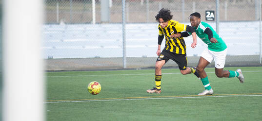 IFK Hässleholms Yousef Alshahoud i träningsmatchen mellan