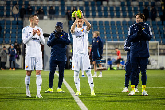 Djurgårdens Piotr Johansson, Haris Radetinac, och målvakt