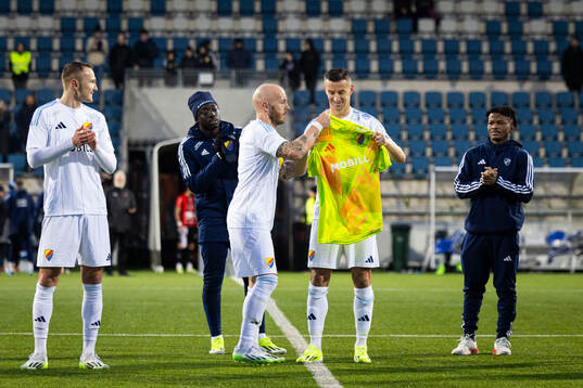 Djurgårdens Piotr Johansson, Magnus Eriksson, och Haris