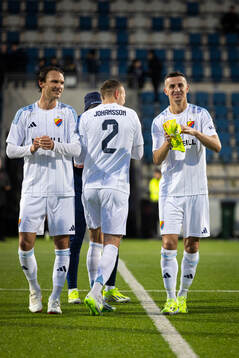 Djurgårdens Piotr Johansson, Albin Ekdal , och Haris