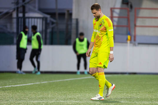 Djurgårdens målvakt Malkolm Nilsson Säfqvist deppar