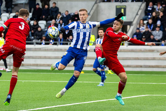 IFK Göteborgs Oscar Wendt och Skövde AIKs Gustav Broman