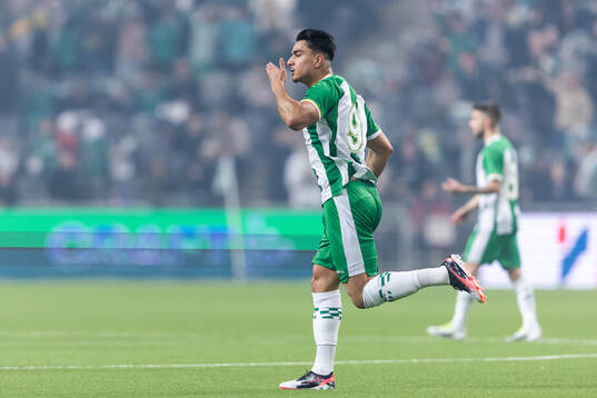 Hammarbys Jusef Erabi jublar