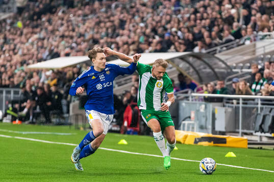 GIF Sundsvalls Marcus Burman och Hammarbys Simon Strand