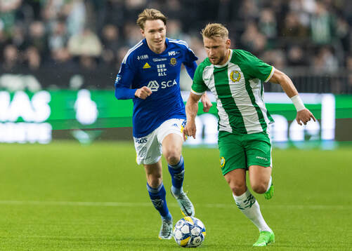 GIF Sundsvalls Marcus Burman och Hammarbys Simon Strand