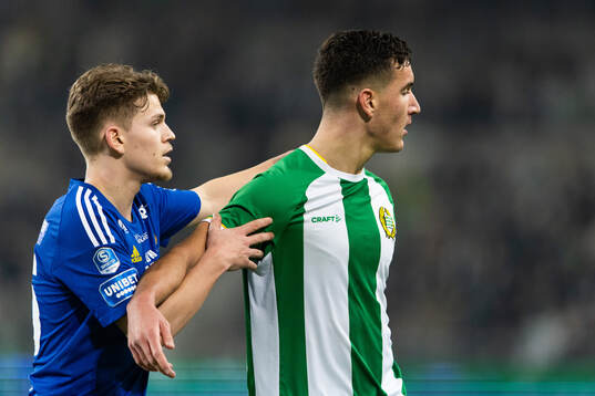 GIF Sundsvalls Edvard Carrick och Hammarbys Deniz Gul