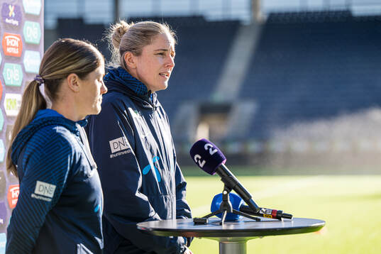 Head coach Gemma Grainger of the Norwegian women's national