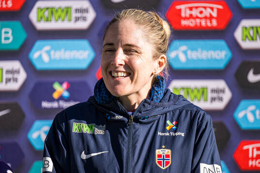 Head coach Gemma Grainger of the Norwegian women's national