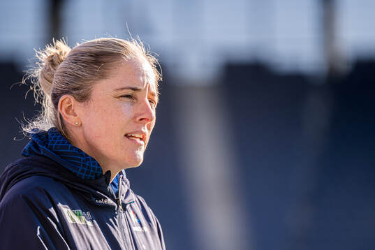 Head coach Gemma Grainger of the Norwegian women's national