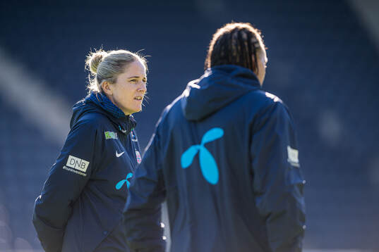 Head coach Gemma Grainger of the Norwegian women's national