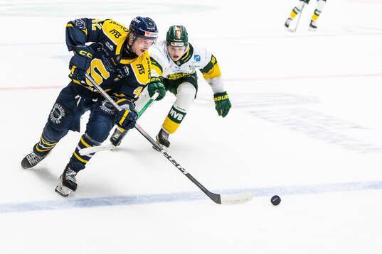 Södertäljes Ludvig Hedström och Björklövens Liam Dower